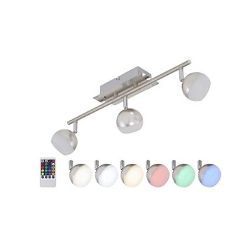 Briloner 2040-032 - LED RGB Himmennettävä kohdevalo 3xLED/3,3W/230V + Kauko-ohjaus