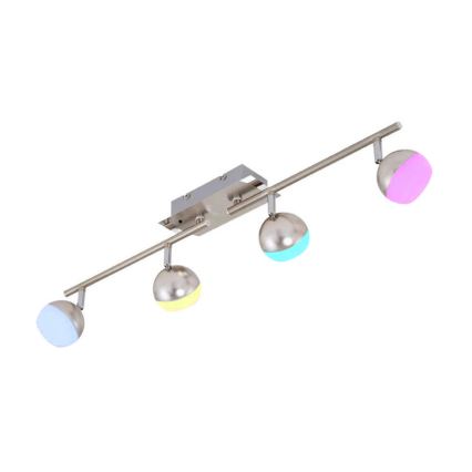 Briloner 2040-042 - LED RGB Himmennettävä kohdevalo BAFFLE 4xLED/3,3W/230V + kauko-ohjaus