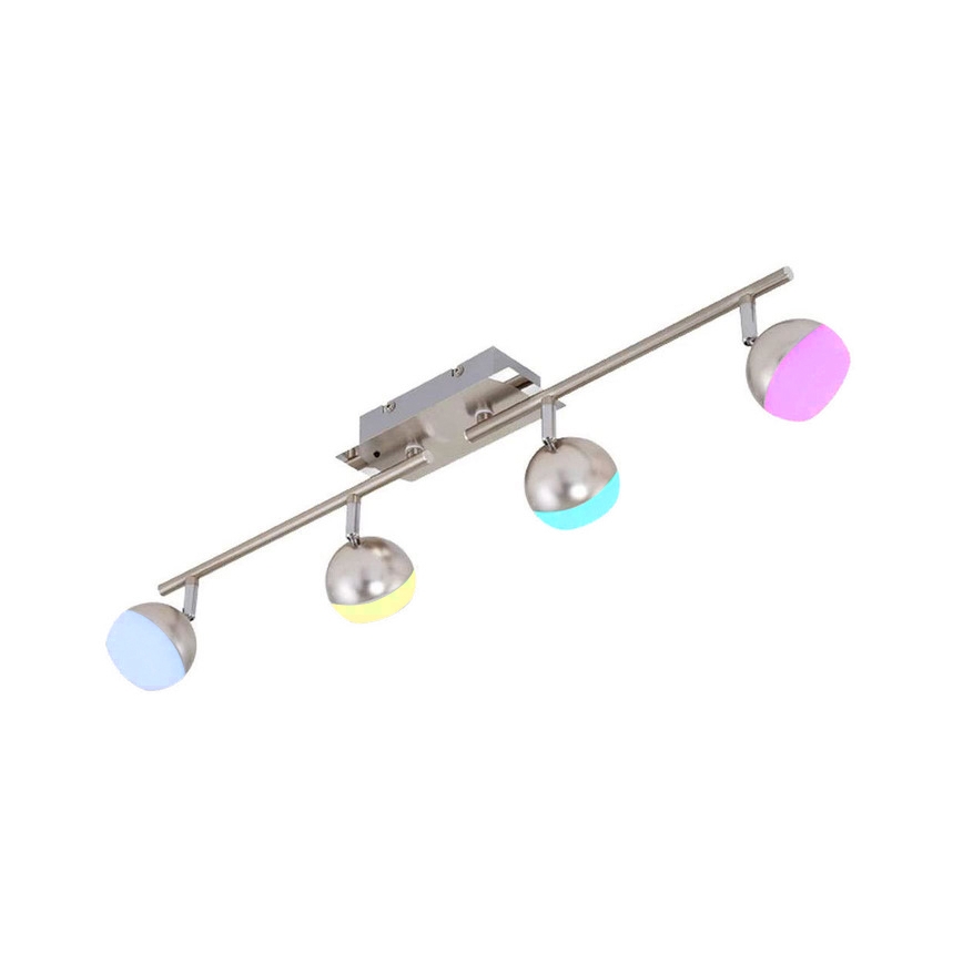 Briloner 2040-042 - LED RGB Himmennettävä kohdevalo BAFFLE 4xLED/3,3W/230V + kauko-ohjaus