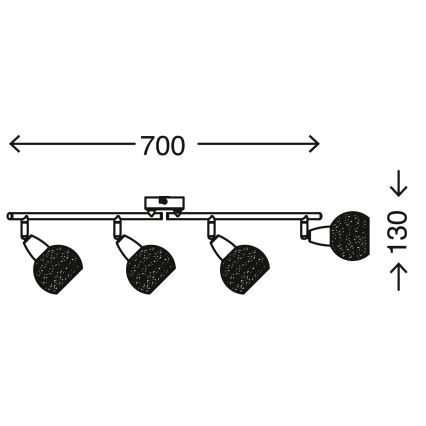 Briloner 2046-042 - Kohdevalo VIOLA 4xE14/40W/230V