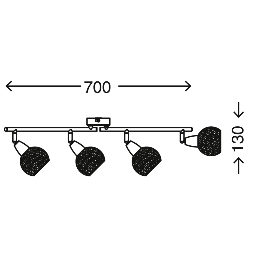 Briloner 2046-042 - Kohdevalo VIOLA 4xE14/40W/230V