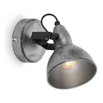Briloner 2049-014 - Seinäkohdevalo RETRO 1xE14/40W/230V harmaa