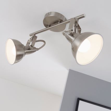 Briloner 2049-022 - Kohdevalo SOFT 2xE14/40W/230V mattakromi