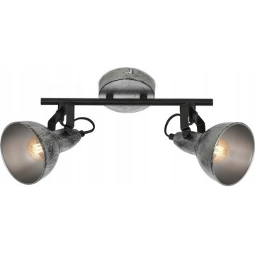 Briloner 2049-024 - Kohdevalo RETRO 2xE14/40W/230V harmaa