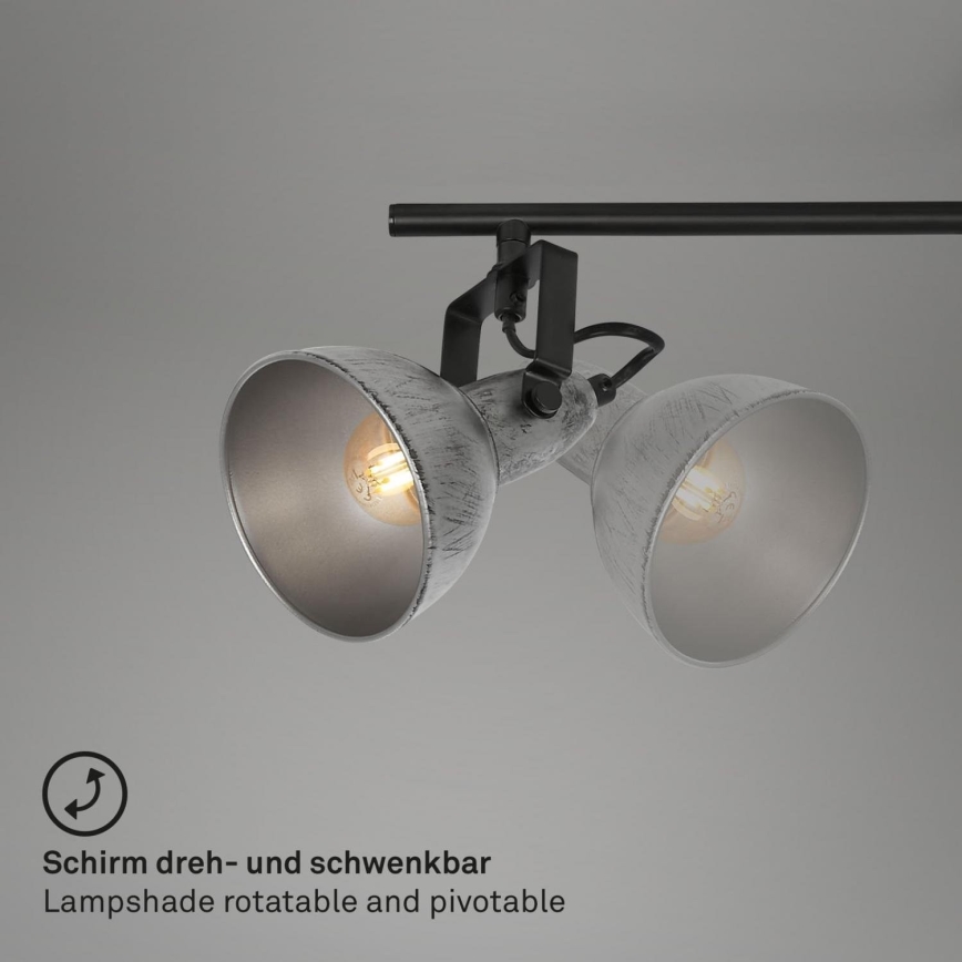 Briloner 2049-034 - Kohdevalo RETRO 3xE14/40W/230V harmaa