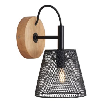 Briloner 2077-015 - Seinävalaisin WOOD & STYLE 1xE14/25W/230V kumipuu