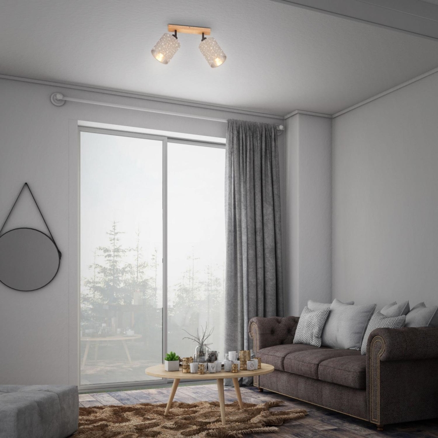 Briloner 2078-021 - Kohdevalo SPOTLIGHT 2xE27/25W/230V beige