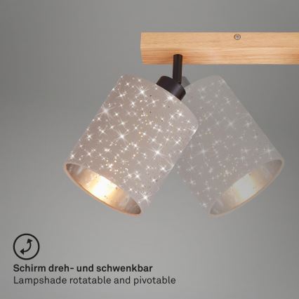 Briloner 2078-021 - Kohdevalo SPOTLIGHT 2xE27/25W/230V beige