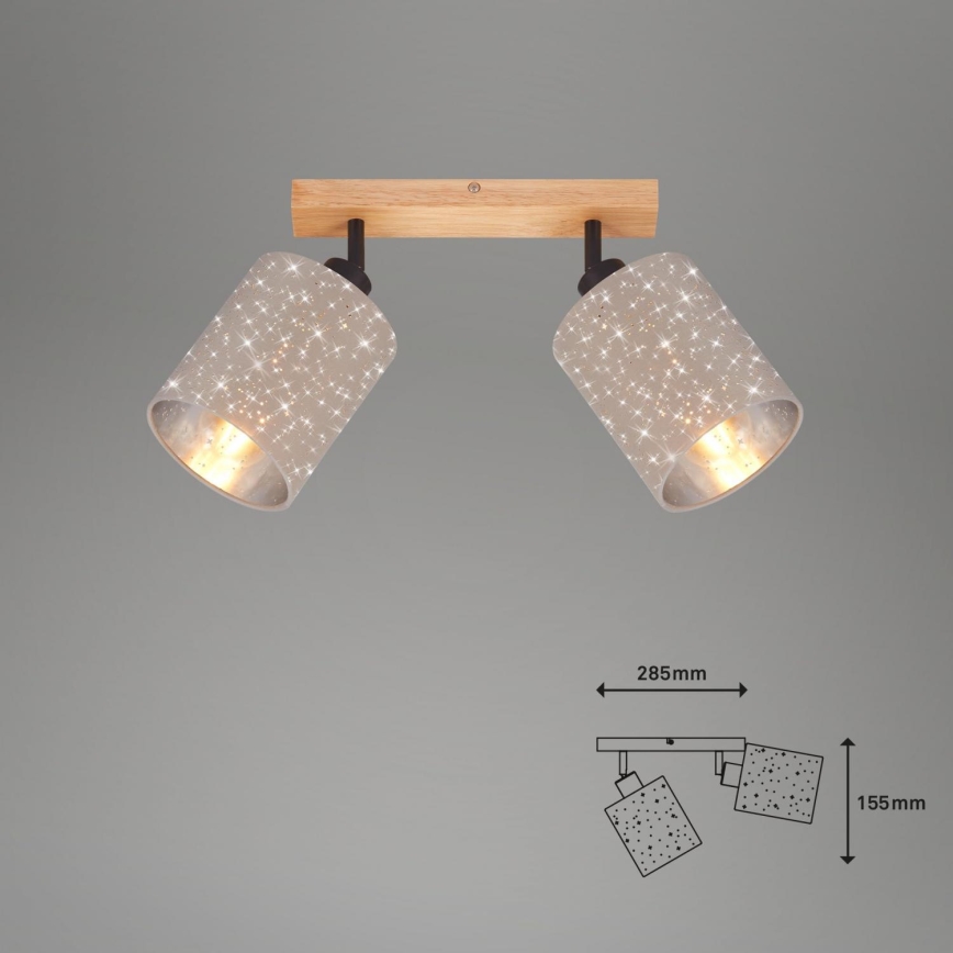 Briloner 2078-021 - Kohdevalo SPOTLIGHT 2xE27/25W/230V beige