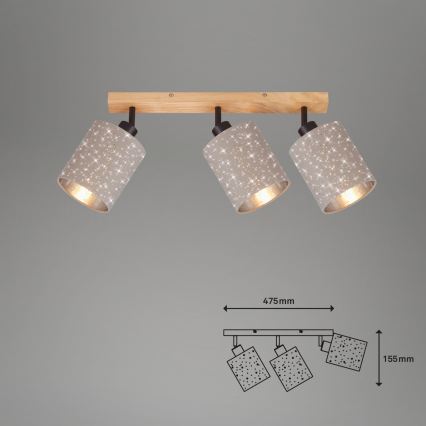 Briloner 2078-031 - Kohdevalo SPOTLIGHT 3xE27/25W/230V beige
