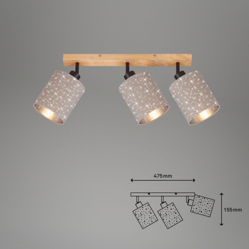Briloner 2078-031 - Kohdevalo SPOTLIGHT 3xE27/25W/230V beige