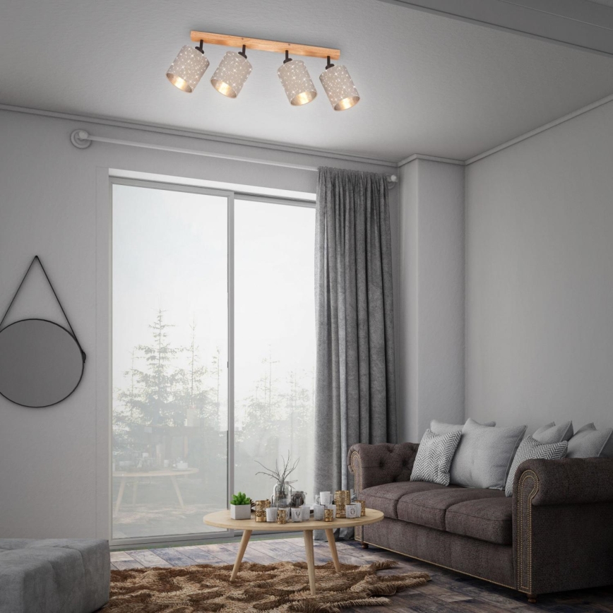 Briloner 2078-041 - Kohdevalo SPOTLIGHT 4xE27/25W/230V beige