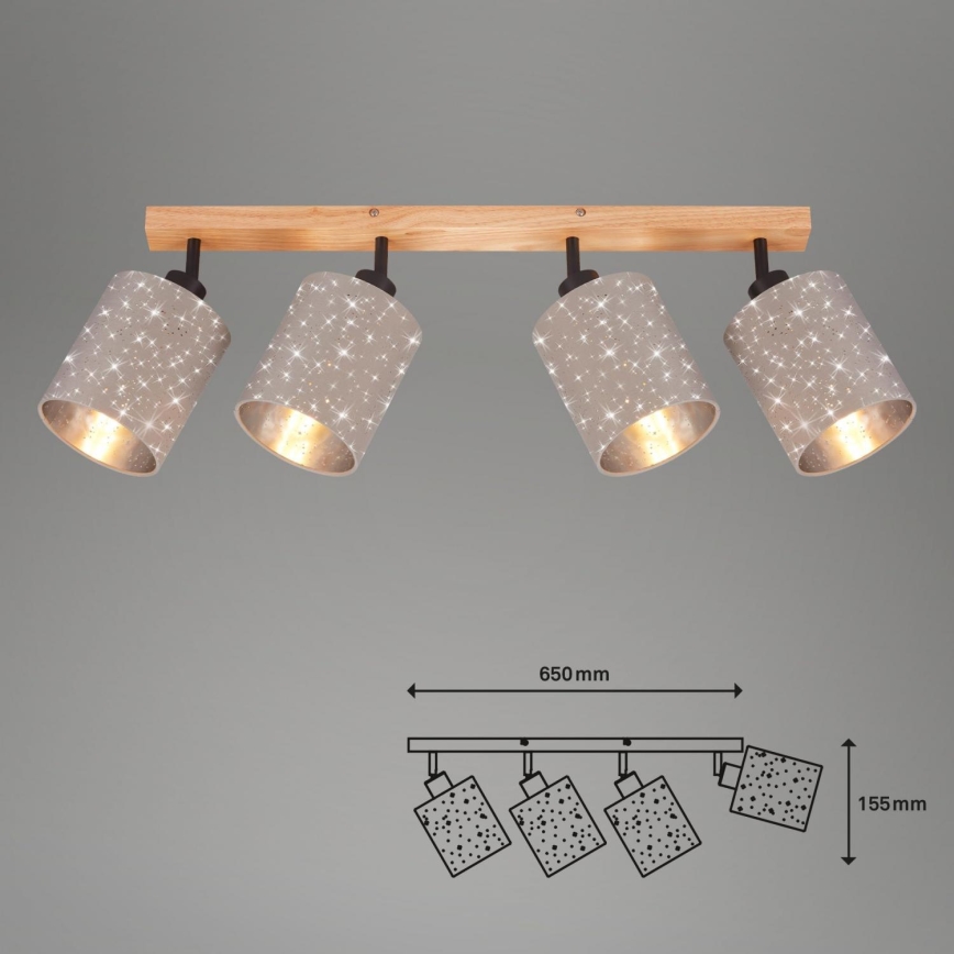 Briloner 2078-041 - Kohdevalo SPOTLIGHT 4xE27/25W/230V beige