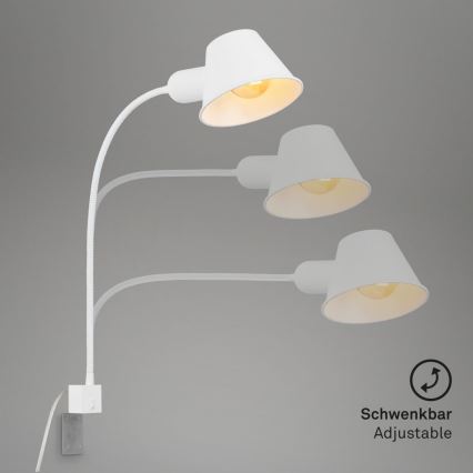 Briloner 2079-016 - Joustava seinälamppu  1xE27/10W/230V valkoinen