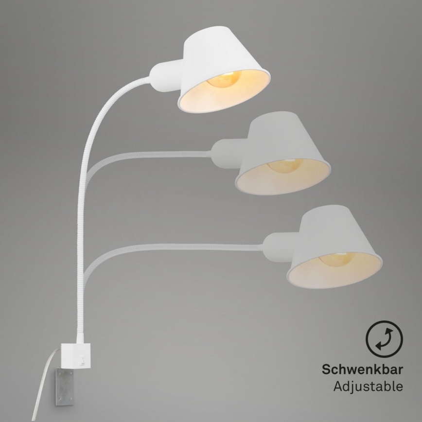 Briloner 2079-016 - Joustava seinälamppu  1xE27/10W/230V valkoinen