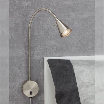 Briloner 2082-012 - LED-seinävalaisin COMFORT LIGHT 1xGU10/5W/230V mattakromi