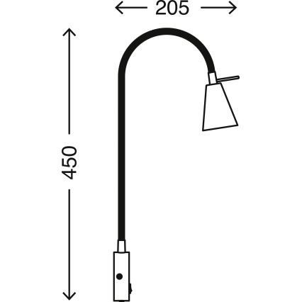 Briloner 2082-012 - LED-seinävalaisin COMFORT LIGHT 1xGU10/5W/230V mattakromi