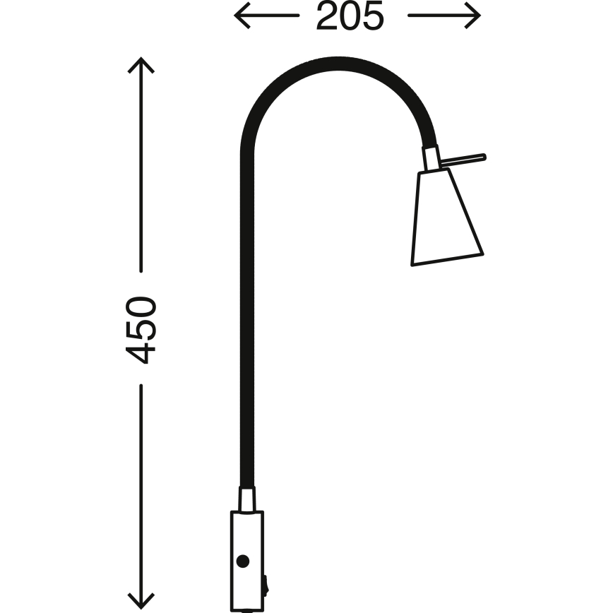 Briloner 2082-012 - LED-seinävalaisin COMFORT LIGHT 1xGU10/5W/230V mattakromi