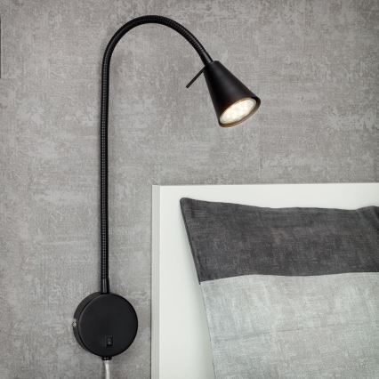 Briloner 2082-015 - LED-seinävalaisin COMFORT LIGHT 1xGU10/5W/230V musta