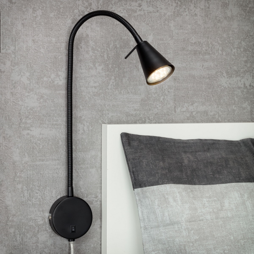 Briloner 2082-015 - LED-seinävalaisin COMFORT LIGHT 1xGU10/5W/230V musta