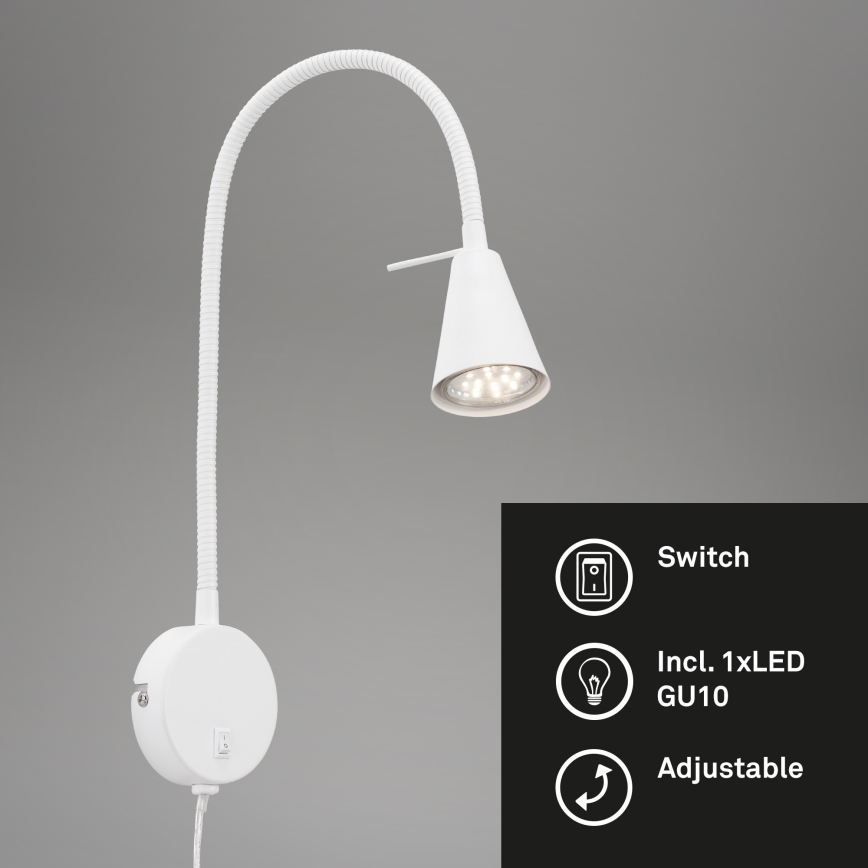 Briloner 2082-016 - LED-seinävalaisin COMFORT LIGHT 1xGU10/5W/230V valkoinen