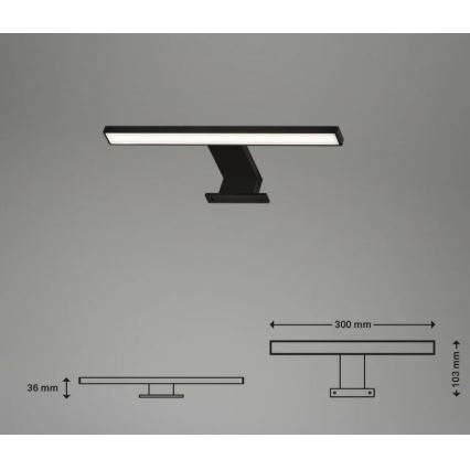 Briloner 2104-015 - Kylpyhuoneen LED-peilivalo DUN LED/5W/230V 30 cm IP44