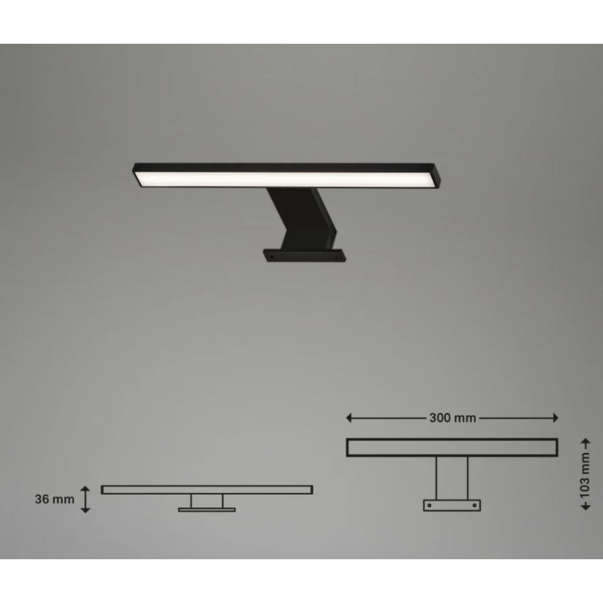 Briloner 2104-015 - Kylpyhuoneen LED-peilivalo DUN LED/5W/230V 30 cm IP44