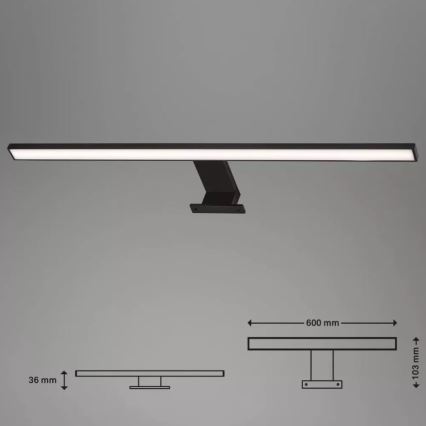 Briloner 2104-115 - Kylpyhuoneen LED-peilivalo DUN LED/8W/230V 60 cm IP44