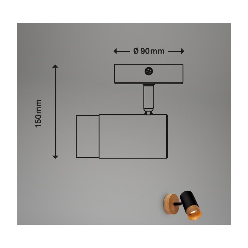 Briloner 2144015 - Seinäkohdevalo SPOT 1xGU10/9W/230V