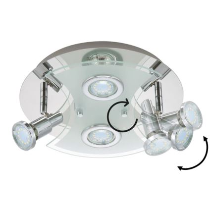 Briloner 2159-048LM - LED-kohdevalaisin SPLASH 4xGU10/3W/230V
