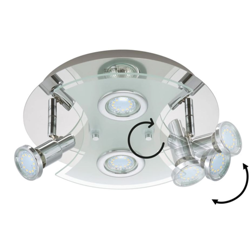 Briloner 2159-048LM - LED-kohdevalaisin SPLASH 4xGU10/3W/230V