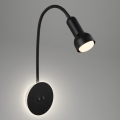 Briloner 2178015 - LED Joustava seinälamppu 1xE14/10W/230V + LED/3W musta