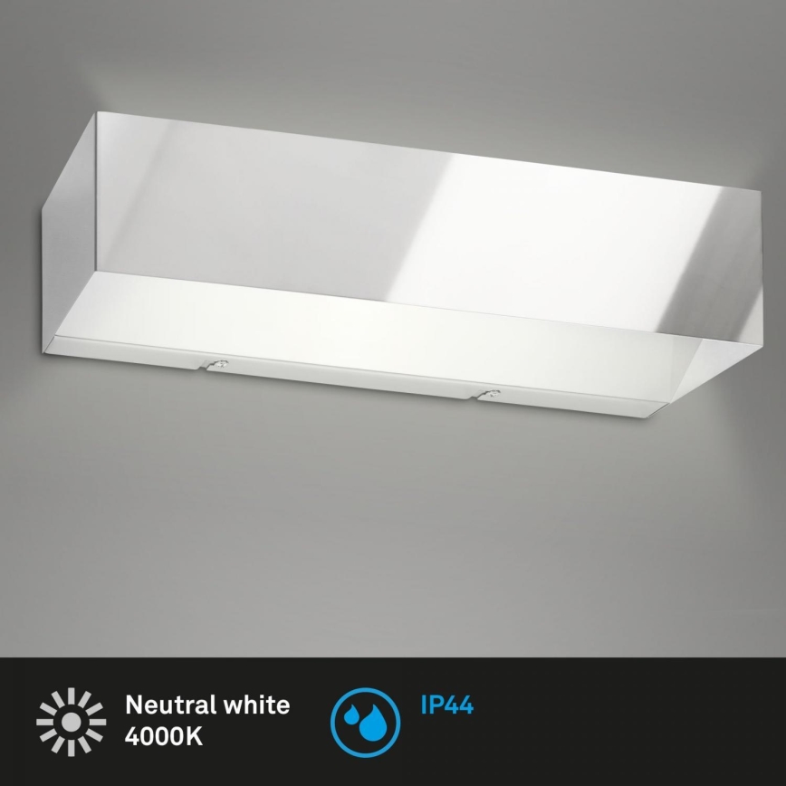 Briloner 2204-018 - LED-ulkoseinävalaisin LED/8W/230V IP44 kiiltävä kromi