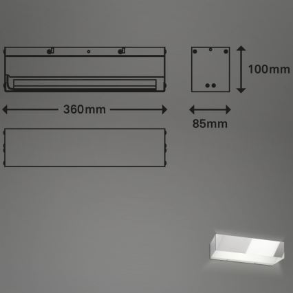 Briloner 2204-018 - LED-ulkoseinävalaisin LED/8W/230V IP44 kiiltävä kromi