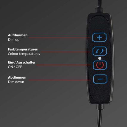 Briloner 2303-015 - LED Himmennettävä näytön valaistus LED/3,5W/230V 2700/4000/6500K