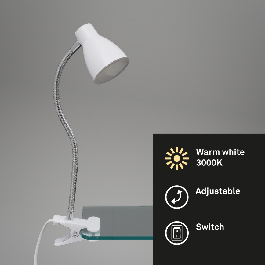 Briloner 2615-016P - LED-lamppu kiinnikkeellä GRIP LED/2,5W/230V valkoinen