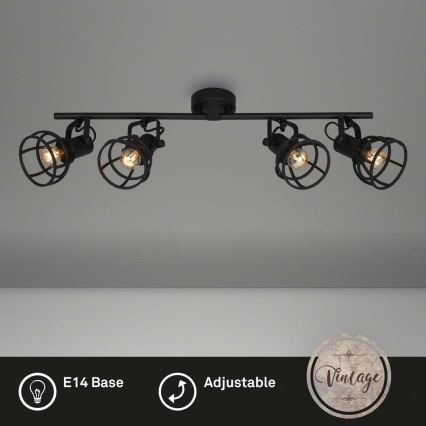 Briloner 2669-045 - Kohdevalo RETRO 4xE14/25W/230V