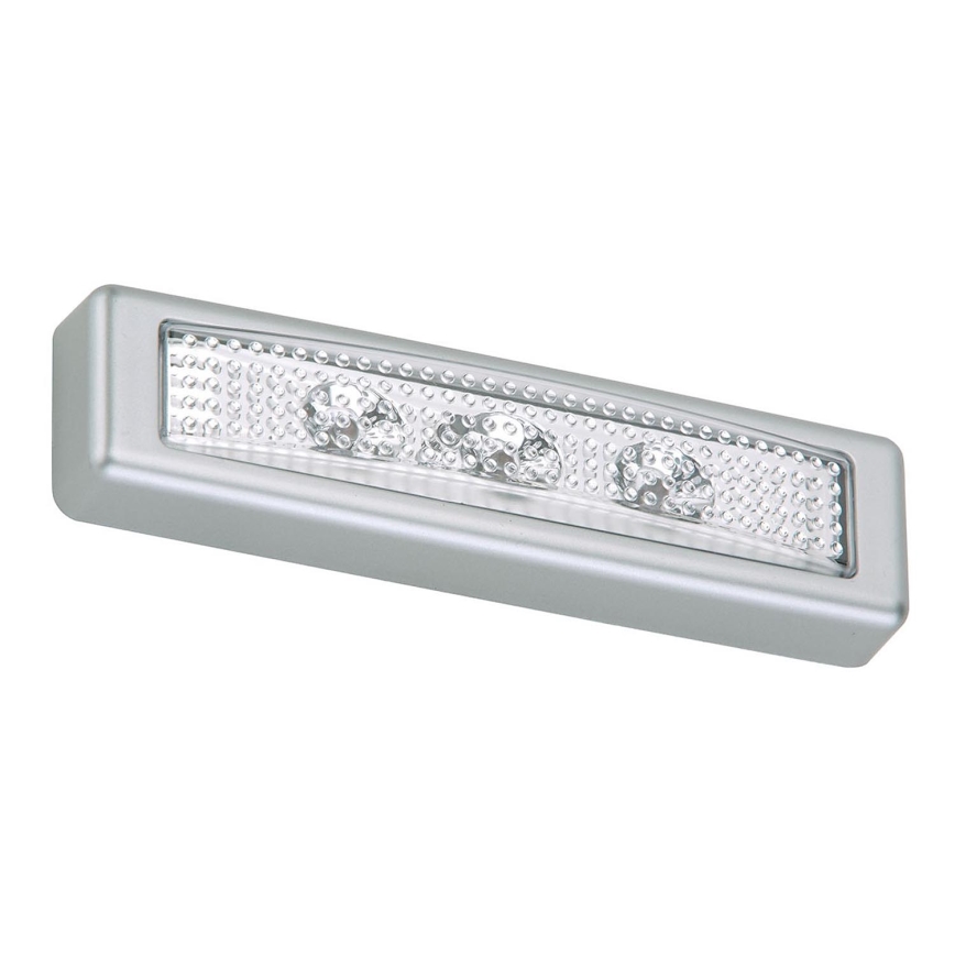 Briloner 2689-034 - LED Kosketussuuntavalo LERO LED/0,18W/3xAAA hopea