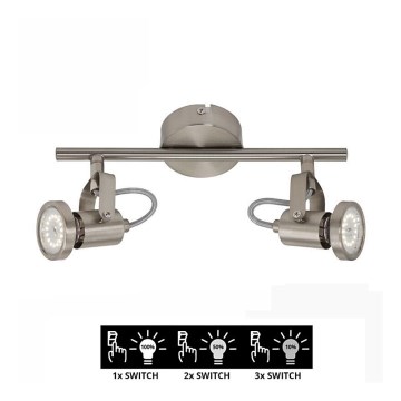 Briloner 2712-022 - Himmennettävä LED-kohdevalo SEMPLICE 2xGU10/5W/230V