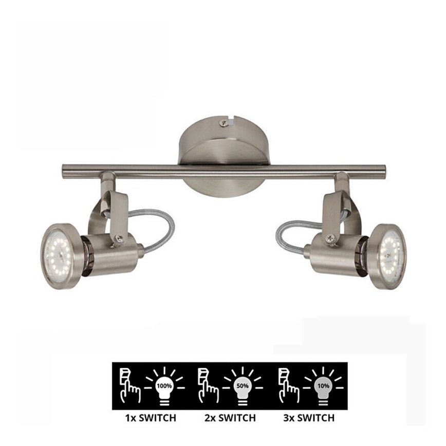 Briloner 2712-022 - Himmennettävä LED-kohdevalo SEMPLICE 2xGU10/5W/230V