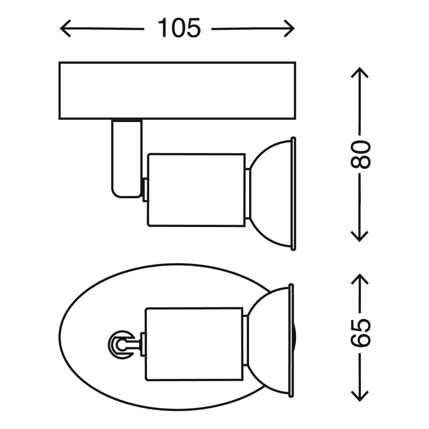 Briloner 2767-012 - LED-seinävalaisin PRISMA 1xGU10 / 3W / 230V