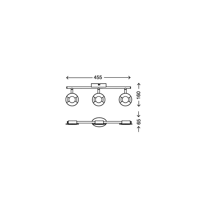 Briloner 2798-022 - LED-kohdevalaisin STONE 3xLED/4,5W/230V