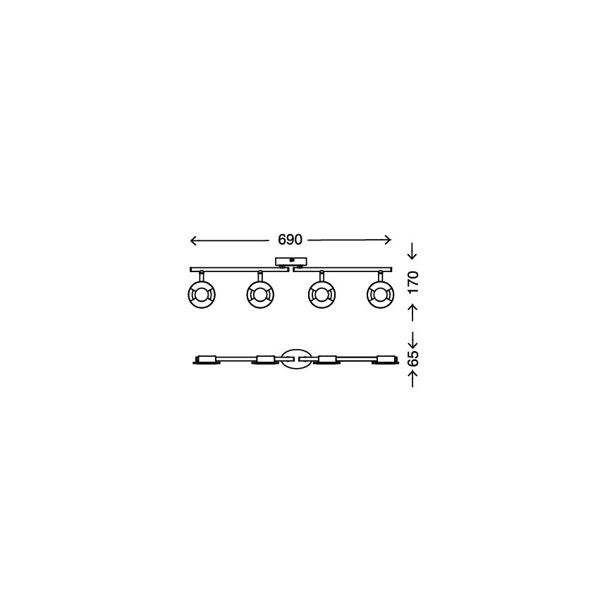 Briloner 2798-042 - LED-kohdevalaisin STONE 4xLED/4,5W/230V