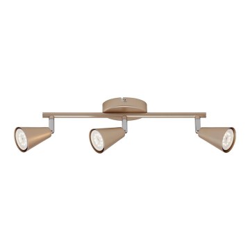Briloner 2849-037 - LED-kohdevalaisin GOLD BASIC 3xGU10/5W/230V
