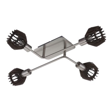 Briloner 2854-042 - Kiinteä kattokruunu 4xE14/5,5W/230V kumipuu