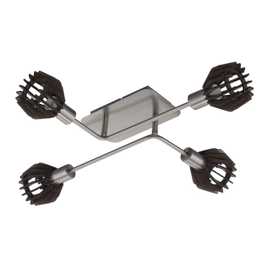 Briloner 2854-042 - Kiinteä kattokruunu 4xE14/5,5W/230V kumipuu
