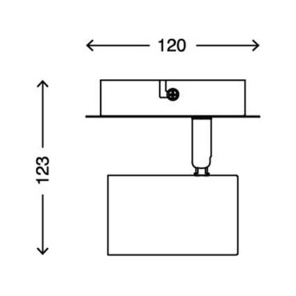 Briloner 2857-016 - Seinävalaisin SPOT 1xGU10 / 40W / 230V valkoinen
