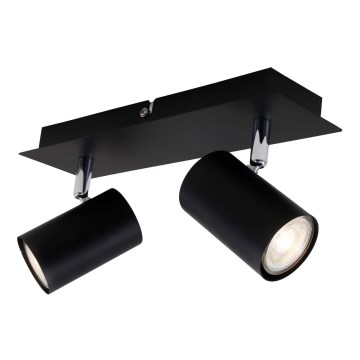 Briloner 2857-025 - Kohdevalaisin SPOT 2xGU10 / 40W / 230V musta