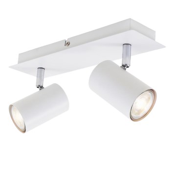 Briloner 2857-026 - Kohdevalaisin SPOT 2xGU10 / 40W / 230V valkoinen