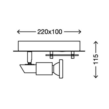 Briloner 2879-022 - LED-kattovalaisin COMBINATA 1xGU10/3W + LED/5W/230V